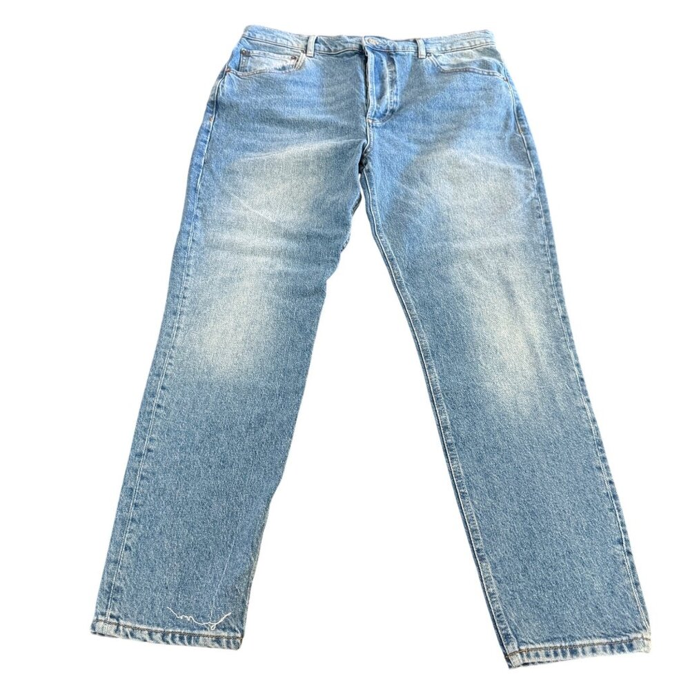 Boyish The Billy Stretch Blue Straight Women's Jeans Button Fly Denim, Size 32